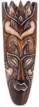 Kunsthandwerk Asien Wall Mask Painted 30 CM Wooden Mask Bali