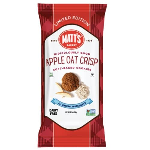 Matt's Bakery | Apple Oat Crisp Cookies | Soft-Baked, Non-GMO, All-Natural Ingredients; Single Pack of Cookies (10.5oz) (Apple Oat Crisp)