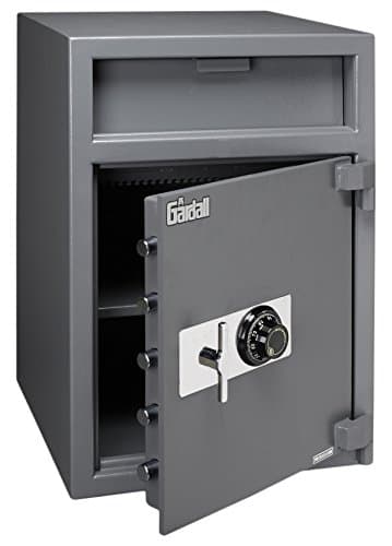 Gardall LCF3020-G-C w Front Loading Wide Body Commercial Light Duty Depository Safe with Mechanical Combination Lock, Grey