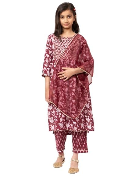 Itemzon Princess Fancy Girls Kurta Suit Sets