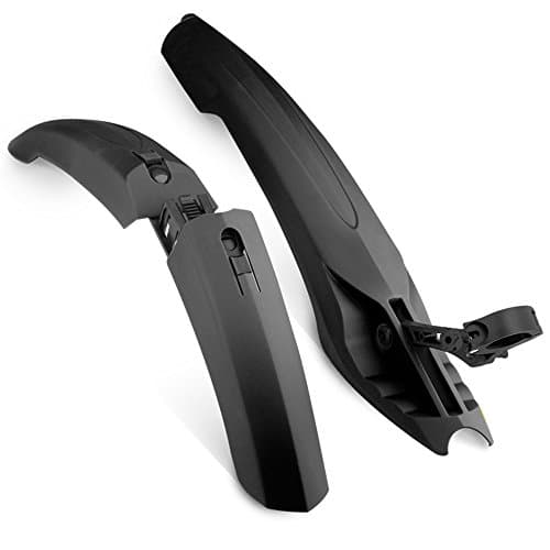 Mordely Bicycle Fender Set with Widen and Deepen The Fender Mountain Bike Front Rear Mudguard with Installation Tools (Black)