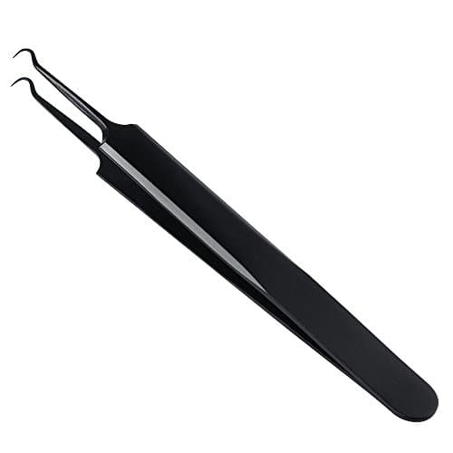 Blackhead Tweezers Comedone Extractor Tool Blackhead Remover by Aignis (black)
