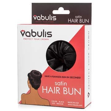 Satin Hair Bun – Retains Moisture, Protects Ends & Reduces Frizz Better than Traditional Hair Sponge or Sock Buns | Craft Beautiful Looks in Seconds | Fits Any Age Person or Any Length of Hair Medium