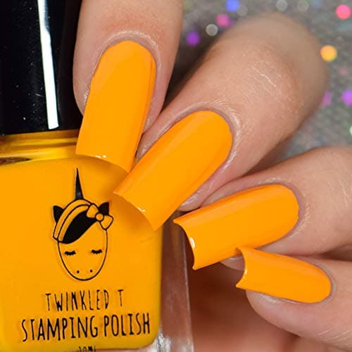 Twinkled TStamping Polish Opaque in 1 Coat Saucey (Yellow Orange)