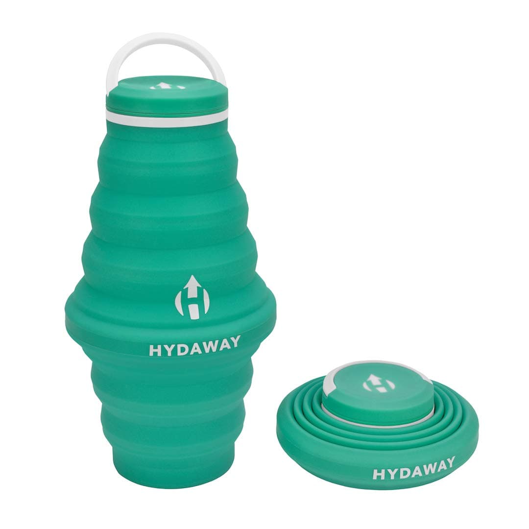 HYDAWAY Collapsible Water Bottle, 25oz Cap Lid | Ultra-Packable, Travel-Friendly, Food-Grade Silicone (Mist)