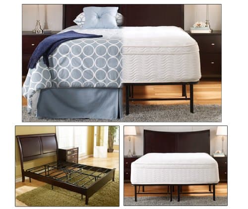 Eco Mattress Store Platform Riser Bed Frame and Foundation Combination Base Size=Cal King Include Cover=Add Cover Storage Bins=Includes Bins