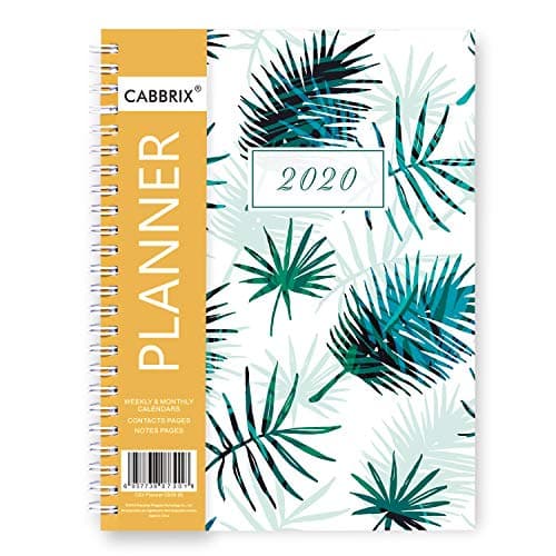 2020 Planner, Weekly Monthly A5 Daily Calendar Organizer Time Management, 12 Monthly Tabs, 5.8 x 8.3 Inches