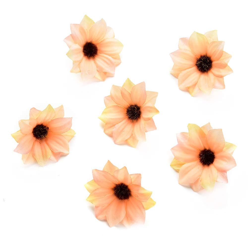 NWSX silk flowers in bulk wholesale Rose Artificial Silk Daisy Rose Flowers Wall Heads Home Wedding Decoration DIY Wreath Accessories Craft Fake Flower 80Pcs 5cm (champagne)