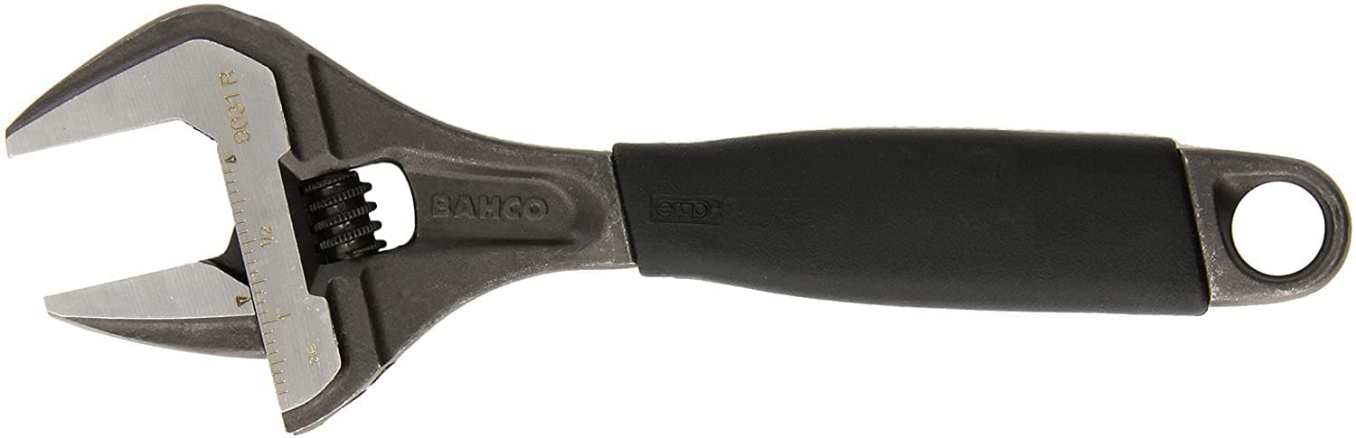 9031 R US Black X-Wide Adjustable Wrench Ergo, 8"