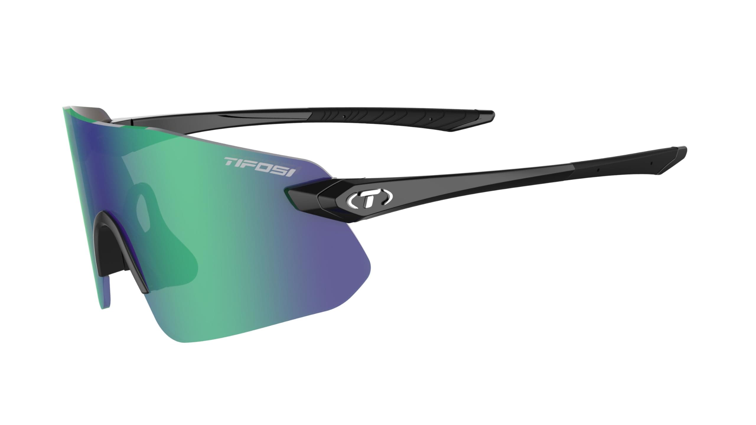 Tifosi Unisex Non-Polarized Vogel SL (Gloss Black) Single Lens Sport Performance Running Sunglasses, Rimless Frame, Large-XL