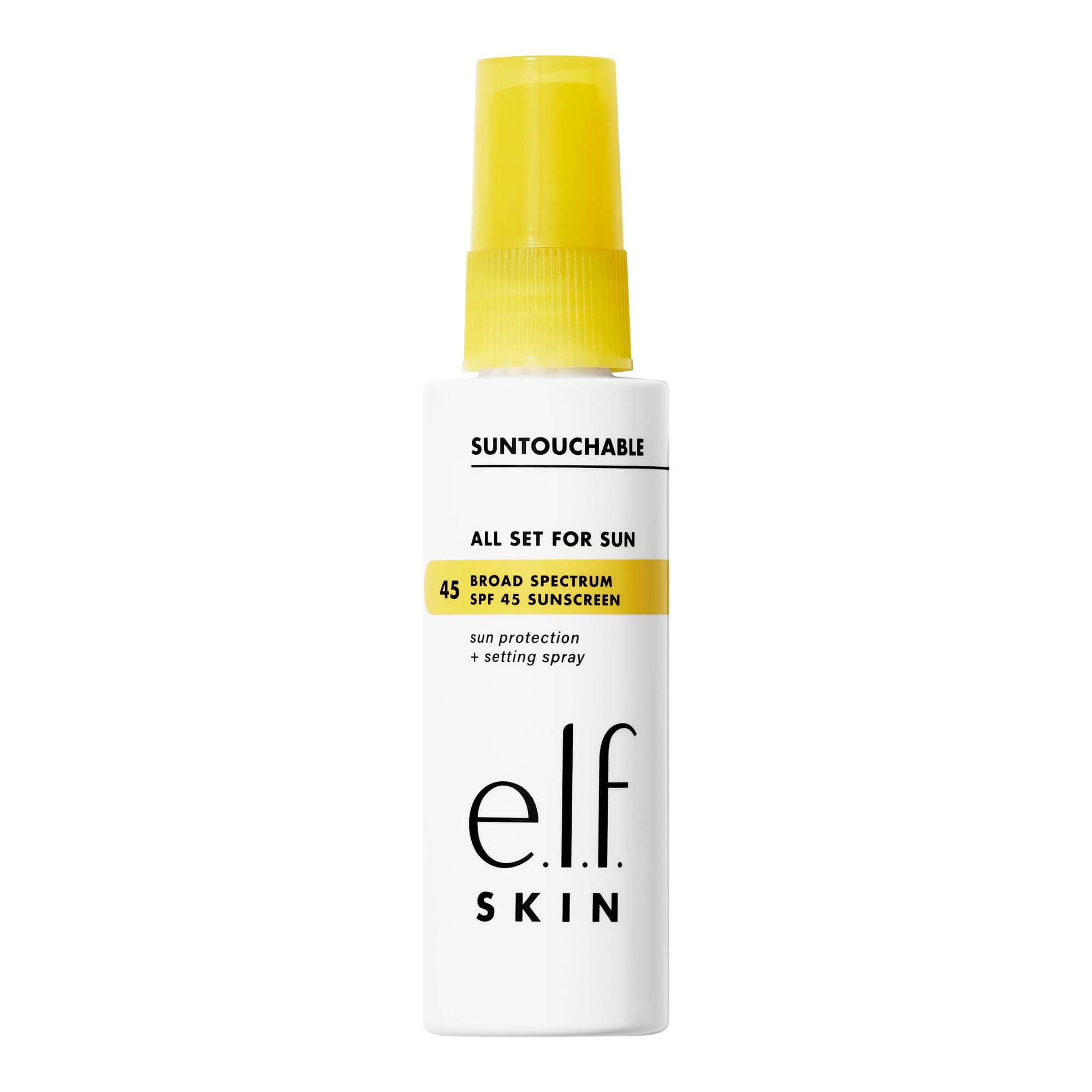 SKIN All Set For Sun SPF 45, Setting Spray With SPF 45 For Long-Lasting Makeup, Weightless, Non-Greasy Formula, Vegan & Cruelty-Free, Packaging May Vary