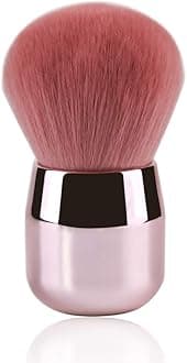 Foundation Brush,Daubigny Large Pink Powder Brush Flat Arched Premium Durable Kabuki Makeup Brush Perfect For Blending Liquid,Cream and Flawless Powder,Buffing, Blending,Concealer …