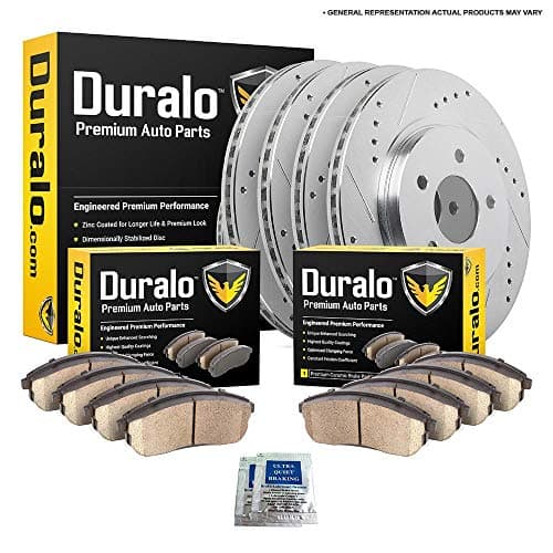 Duralo Front Rear Brake Pads And Rotors Kit For Dodge Grand Caravan Journey Chrysler Town & Country VW Routan Minivan - Duralo 153-1255 New