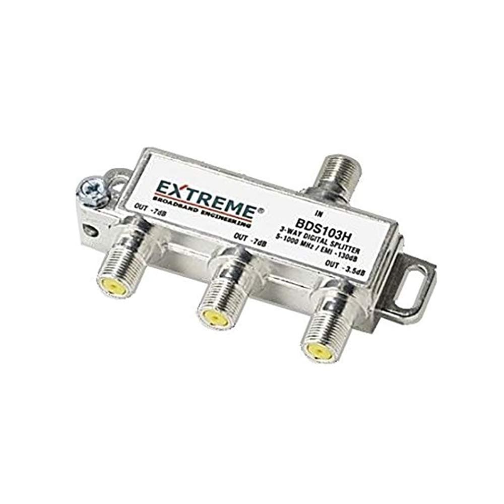 Extreme 3 Way Unbalanced HD Digital 1GHz High Performance Coax Cable Splitter - BDS103H