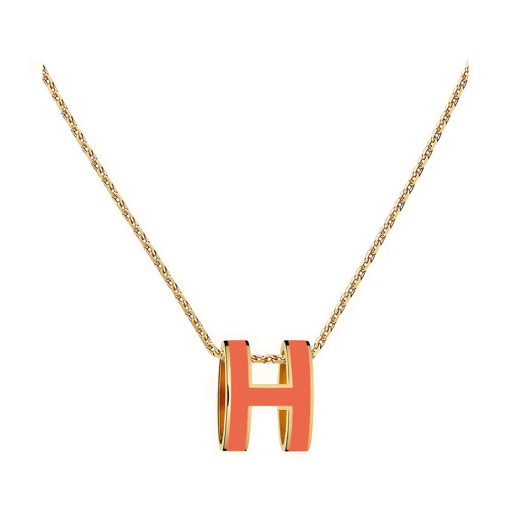 Classic Letter Design 18K Gold Plated Womens Necklace Colorful Color Optional Women's Pendant