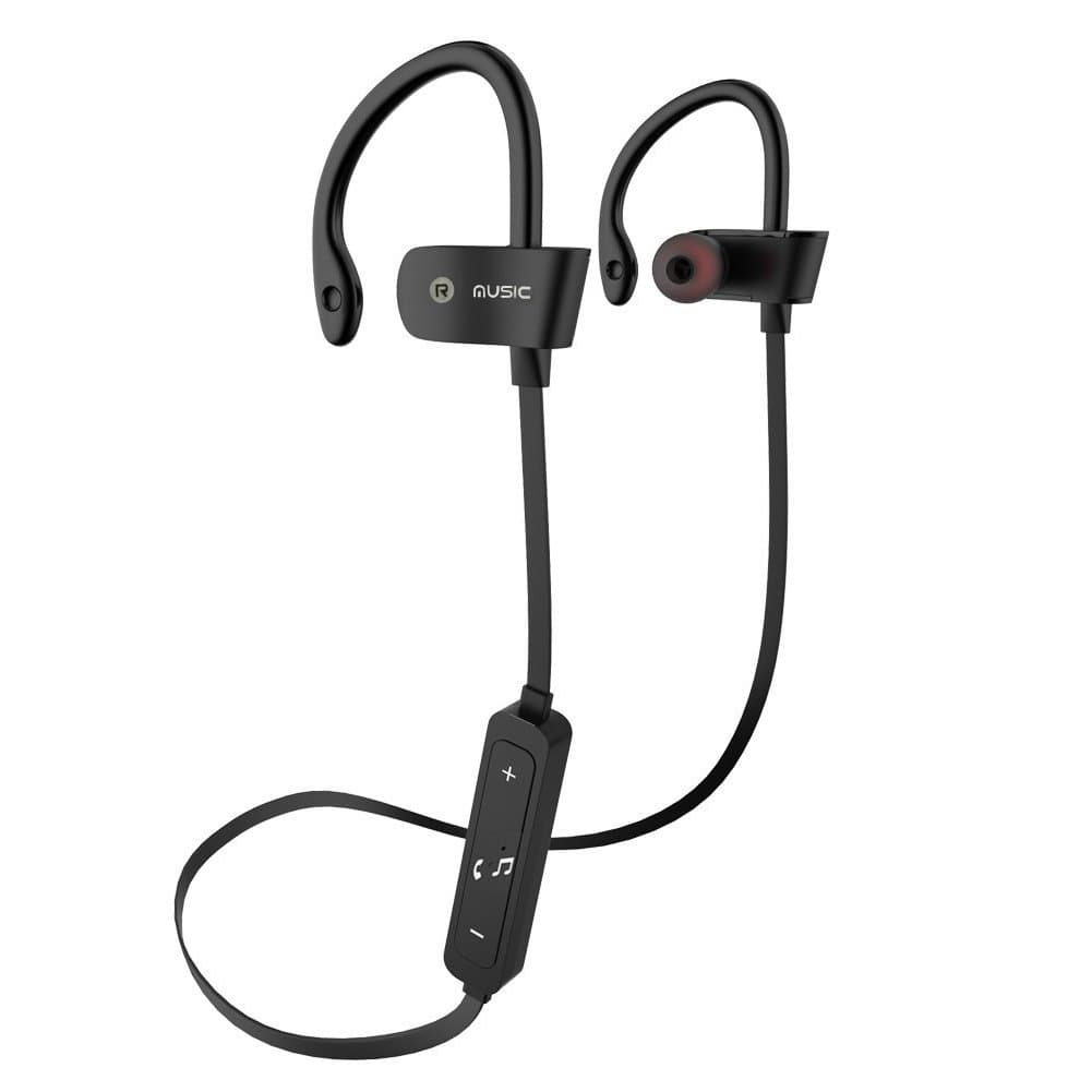 Bluetooth Headphones -Bchway V4.1 Wireless Earbuds 5 Hr Playtime Sport In-Ear Sweatproof Earphones with Mic Premium Bass Sound Headset Noise Reducing for Gym Running Workout (Black)
