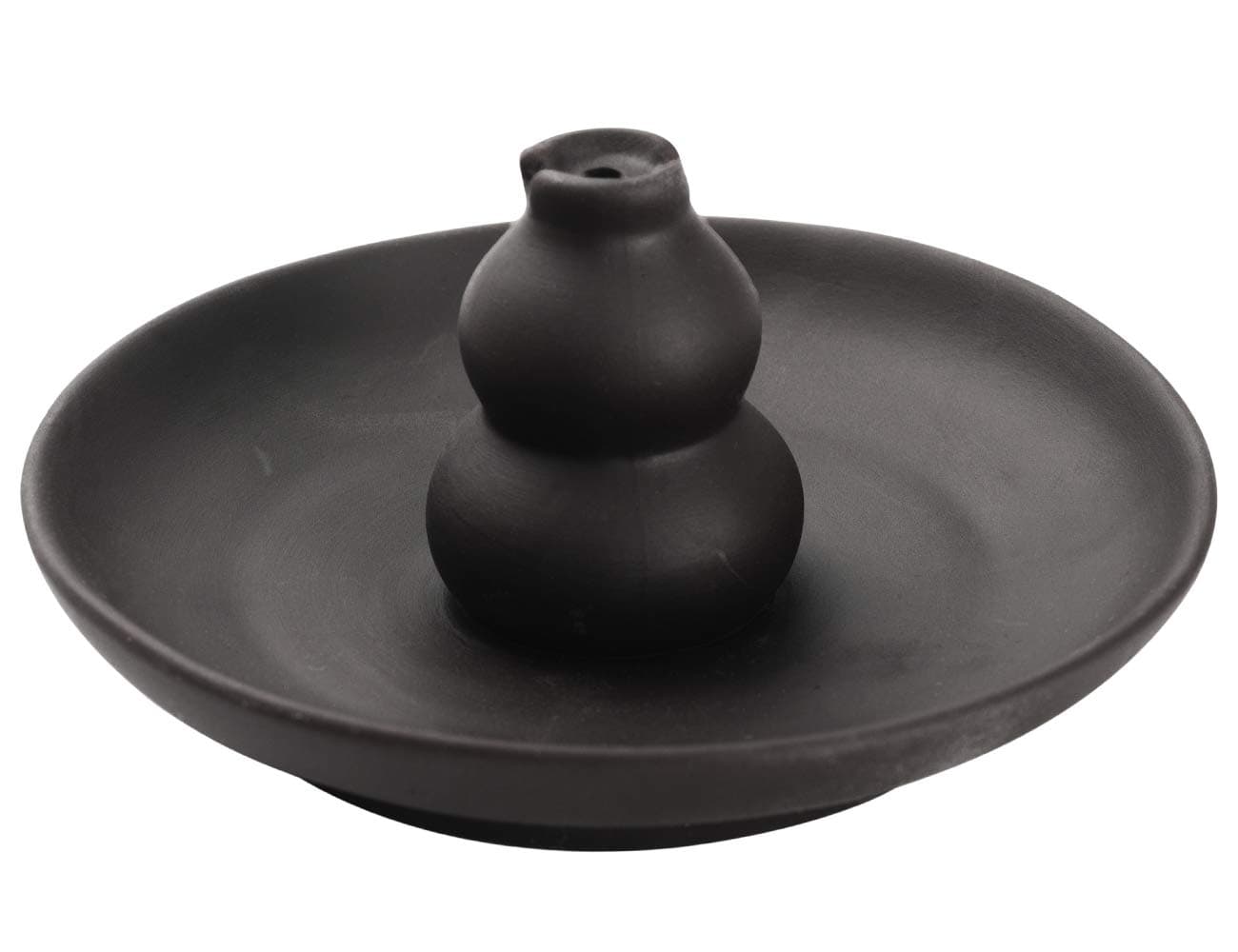 Black Glazed Ceramic Incense Burner,Coils Incense Stick Incense Gourd Incense Holder