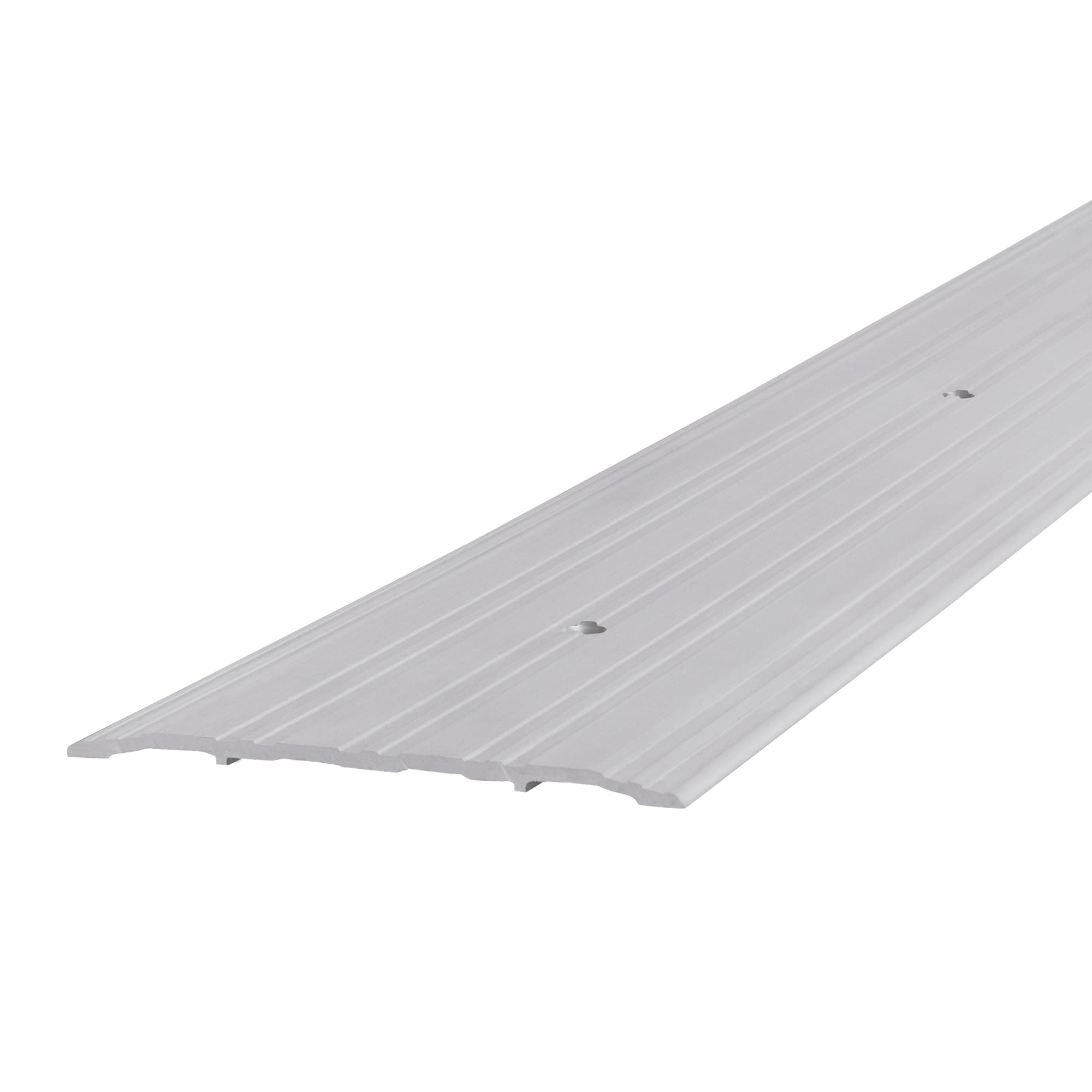 M-D Building Products 68627 Sturdy Aluminum Commercial Fluted Saddle Threshold, Mill Finish: Stylish Doorway Transition Draft Protection (36 in L X 1/4 in W X 6 in H)