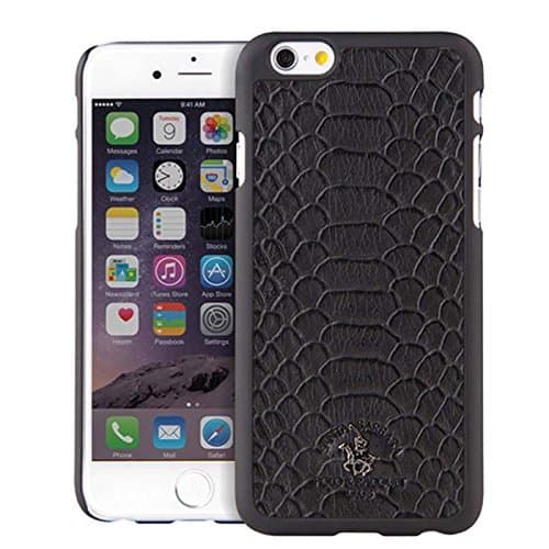 Santa Barbara Polo Club for Apple iPhone 6 Plus Crocodile Knight Series Back Cover Black