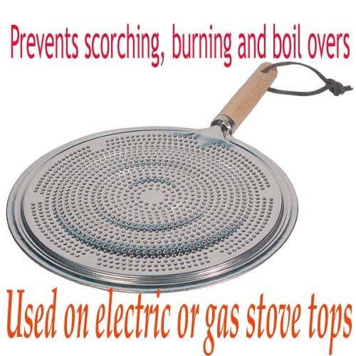 Ring Aluminum Heat Diffuser with Wood Handle, Slow cooking (1)