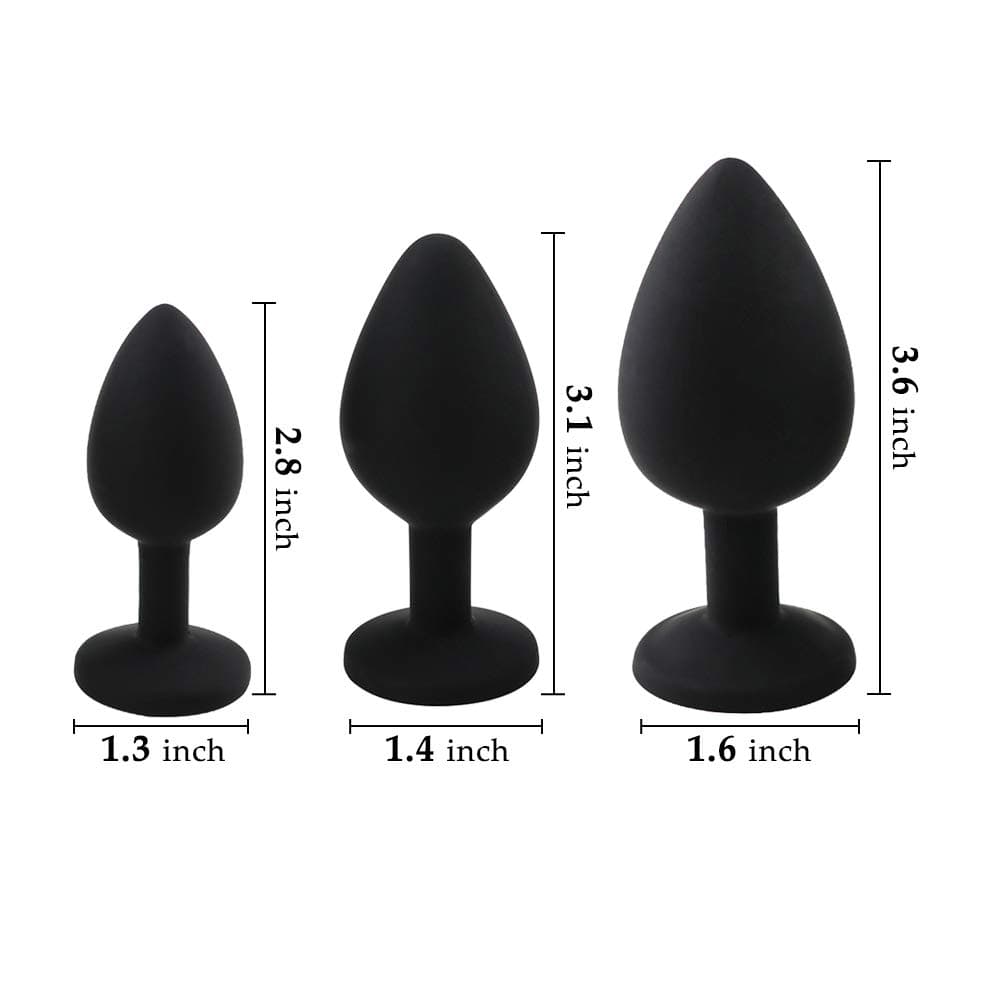 4Pcs/Set Soft Medical Silicone Trainer Kit for Women,Anales Pugs Beginner Set for Women and Men Soft Share Pleasure Trainer Kits 4set Black