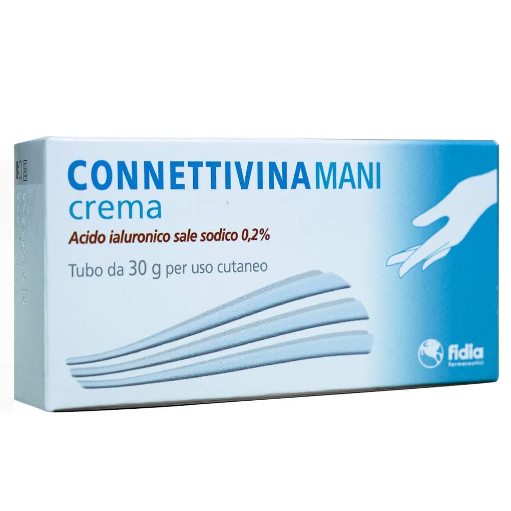 Fidia Farmaceutici ConnettivinaMani Crema – Tube of 30 g, Hyaluronic Acid Based Sodium Salt 0.2%