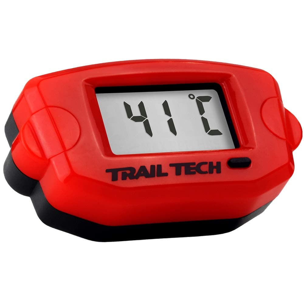Trail Tech 744-EF8 Red TTO Digital Temperature Gauge 8mm Radiator Fin Sensor