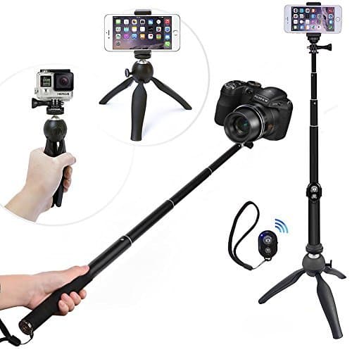 WiHoo Selfie Stick, Foldable Extendable Wired Selfie Stick for iPhone 6 Plus /6s/5s/5/6s Plus/4/SE and Other Android Phones
