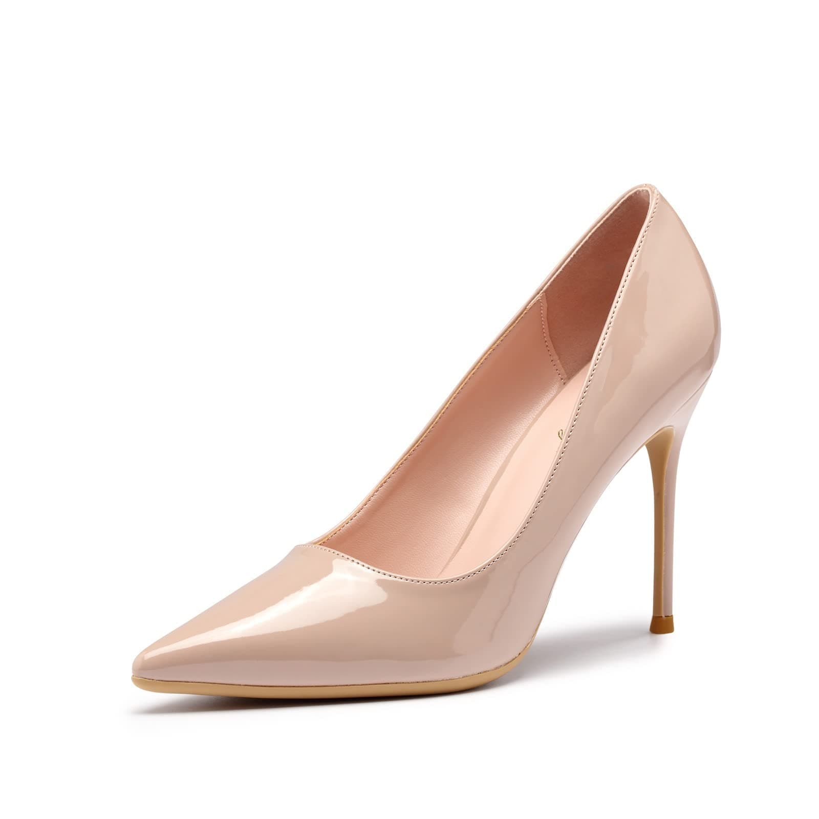 High Heels, Womens Pointed Toe Slip on Stilettos Party Wedding Pumps Basic Shoes