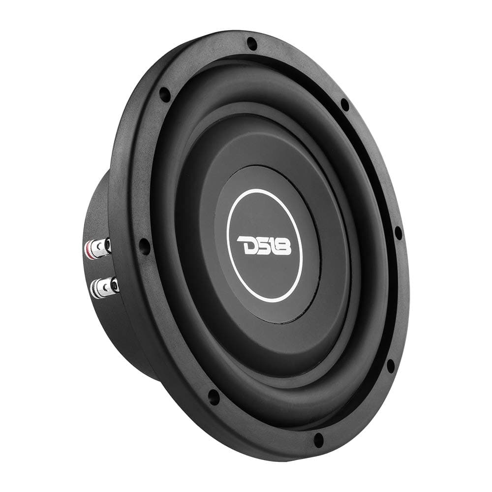 DS18 SRW8.4D 8" Shallow Car Subwoofer - 300 Watts, Dual Voice Coil, 4+4 Ohms Impedance (1 Speaker)