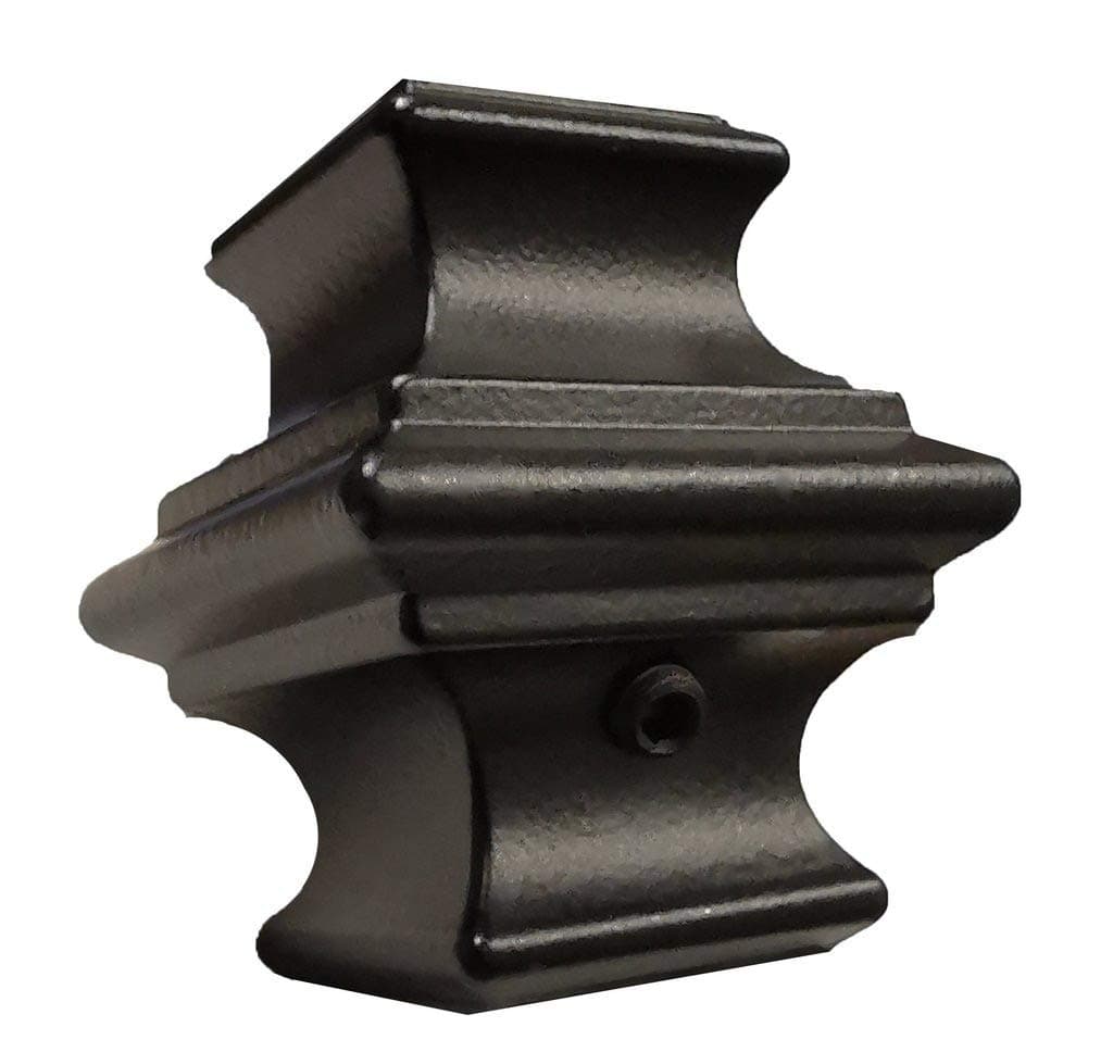 Modern Adjustable Knuckles for 1/2" Iron Balusters (Contractor 100-Pack) with Set Screw - Knuckle for Spindles (Real Satin Black NOT Matte or Flat Color)