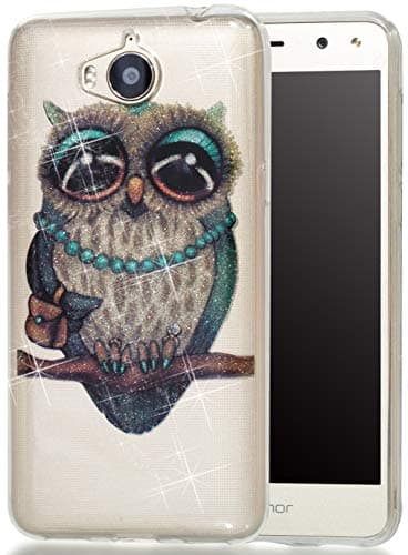 lYonge for Huawei Y5 Y6 2017 Bling TPU Silicone Back Case (PT175)