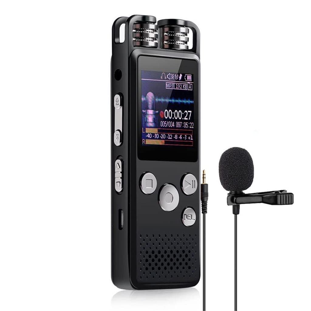 JJYPA Professional Voice Activated Digital Audio Voice Recorder 8GB 16GB 32G USB Pen Non-Stop 80hr Recording PCM Support TF-Card (Color : With Microphone, Size : 32GB)