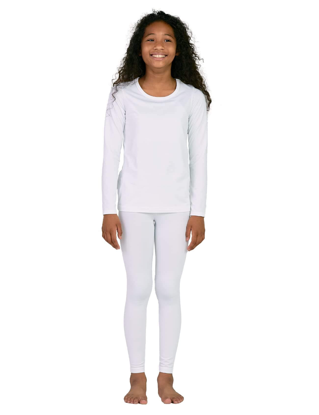 LAPASAGirl's Thermal Underwear Set, Kids Fleece Lined Long Johns Soft Winter Base Layer Top & Bottom (Thermoflux G03)