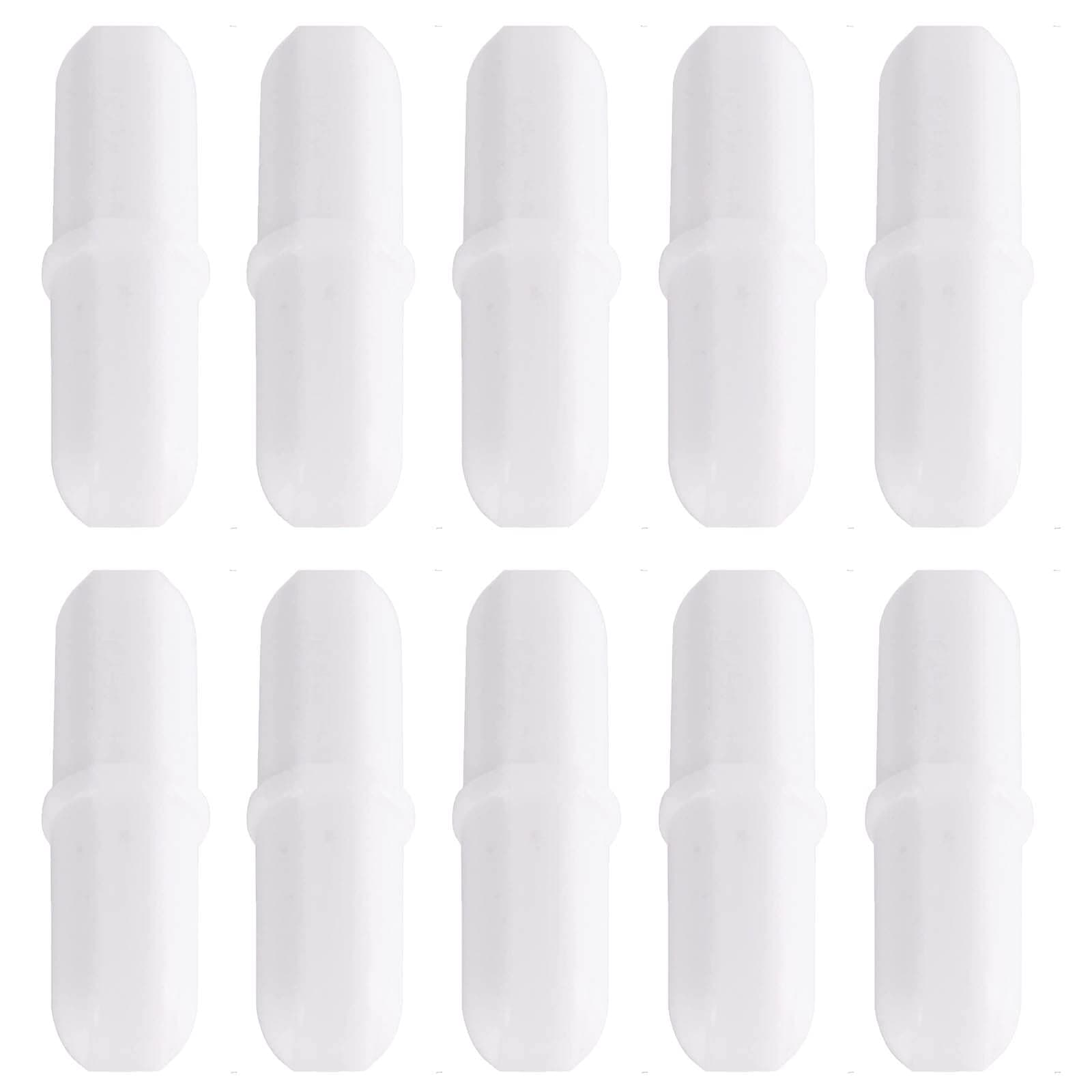 Magnetic Stir Bars,10 Pcs PTFE Magnetic Stirrer Mixer Stir Bar, 20 mm/ 0.8 Inch White Laboratory Stirrer Mixer Bar (10)