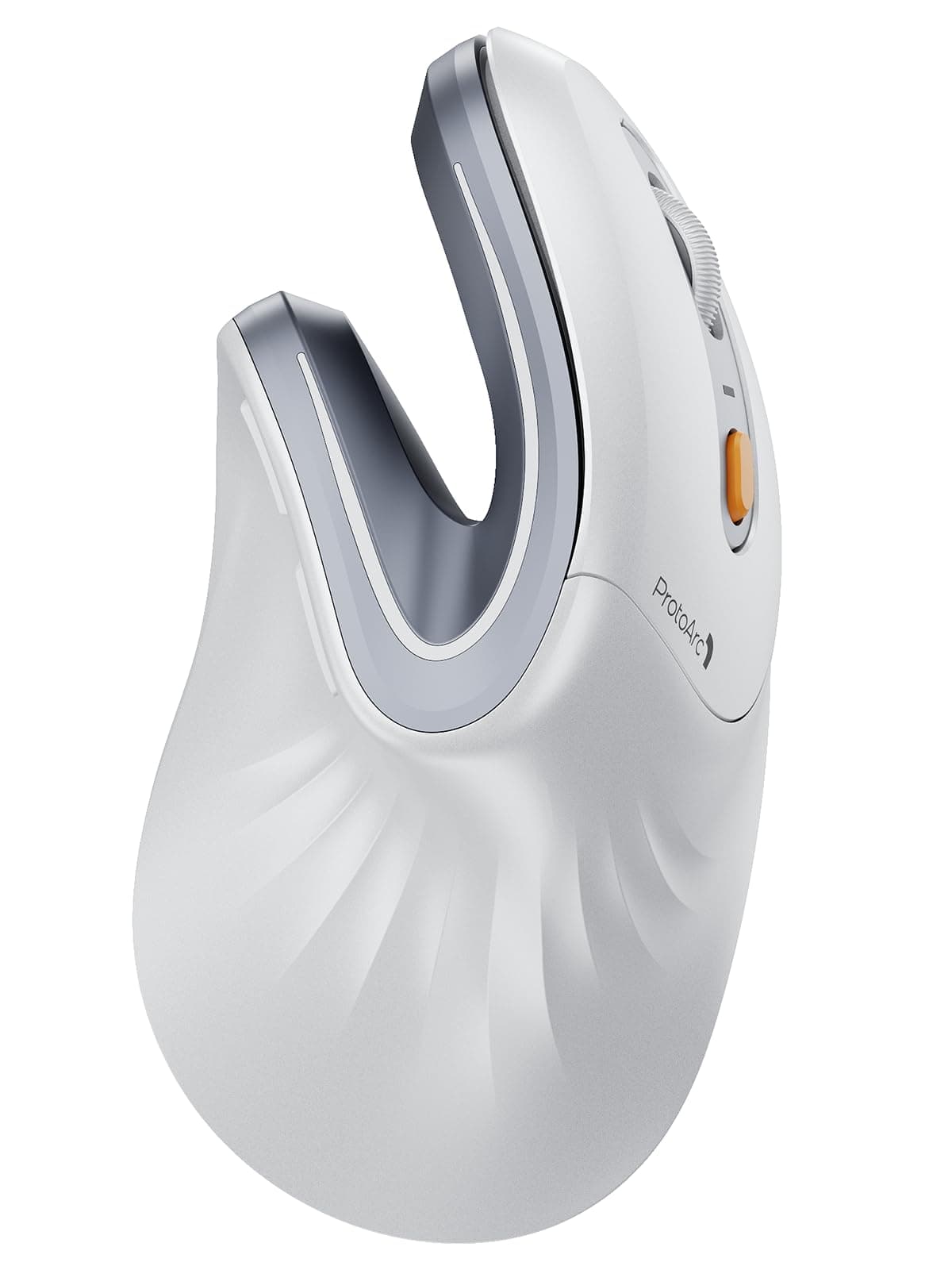 ProtoArc EM11 NL Ergonomic Vertical Mouse, Wireless Rechargeable Mouse with 3 Devices (Bluetooth + Bluetooth + USB), Vertical Wireless Mouse for Computer, iPad, Mac, Windows