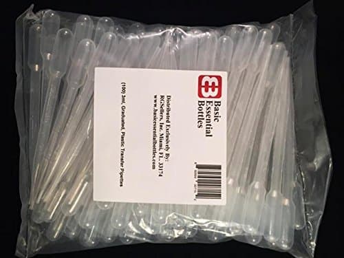 100pcs 3ml Disposable Graduated Plastic Transfer Pipettes