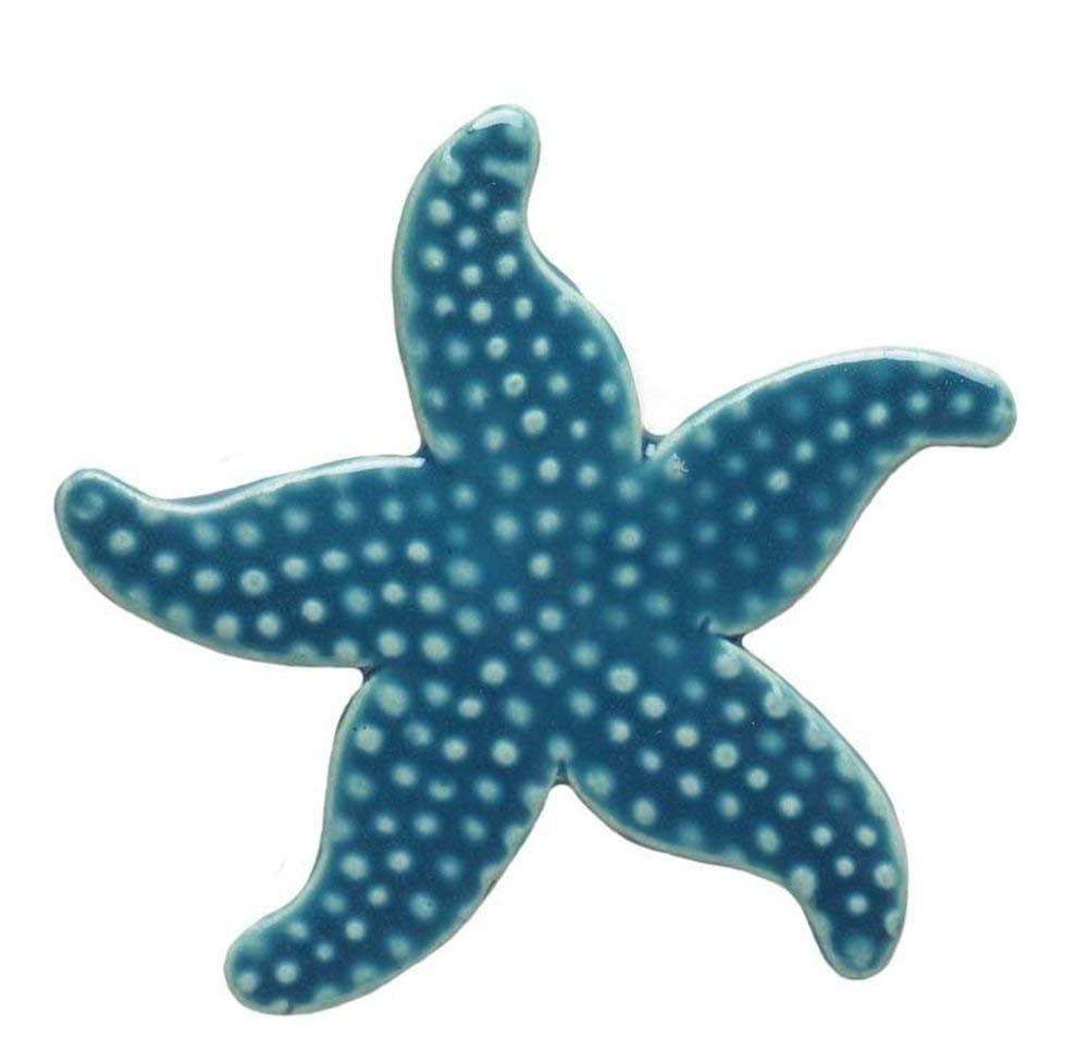 Starfish Ceramic Swimming Pool Mosaic (5" x 5", Light Blue)