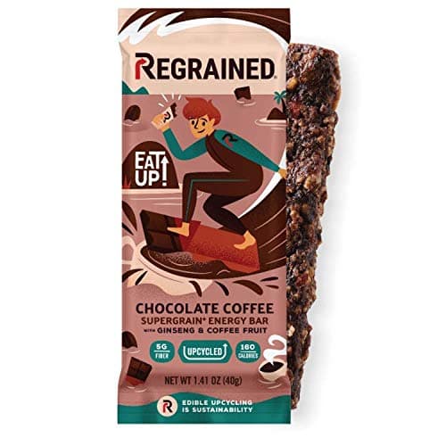 ReGrained Supergrain Healthy Granola Energy Bar – Chewy, Crispy Chocolate Coffee Stout,1.24oz Bars (12-Pack)