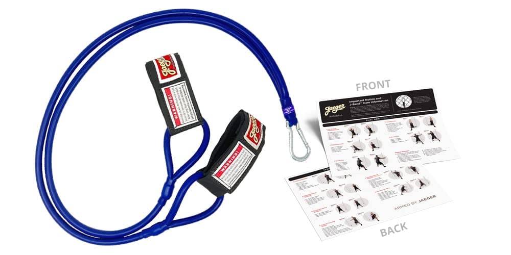 Jaeger J-Bands Resistance Bands for Pitchers. Baseball & Softball Pitching Trainer and Arm Trainer. Pitching Bands for Throwing. Training Equipment with Laminated Instruction Sheet
