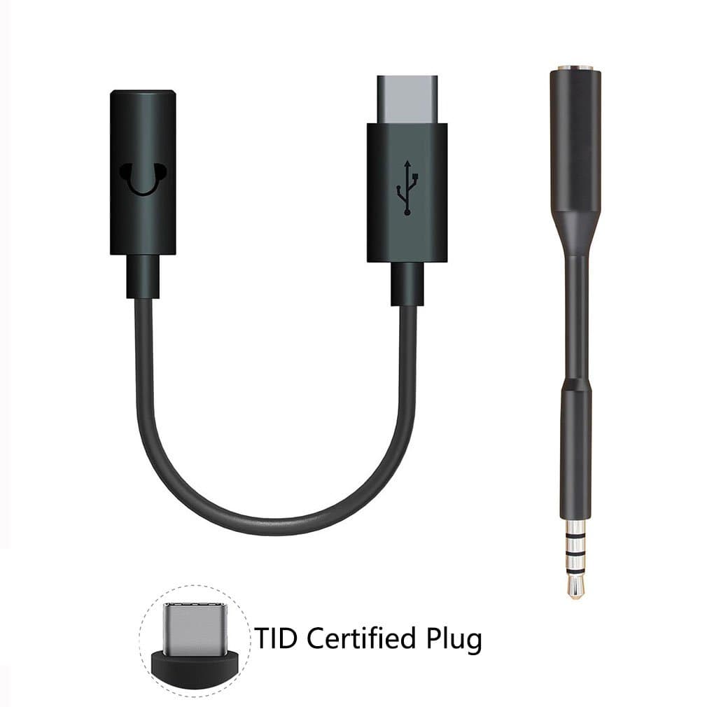 Haoos New Version Headphone Adapter Replacement for HTC U12+, HTC U11, U11 Life,HTC U Ultra USB-C to Audio Jack Headphone Adapter (Type C to Audio)