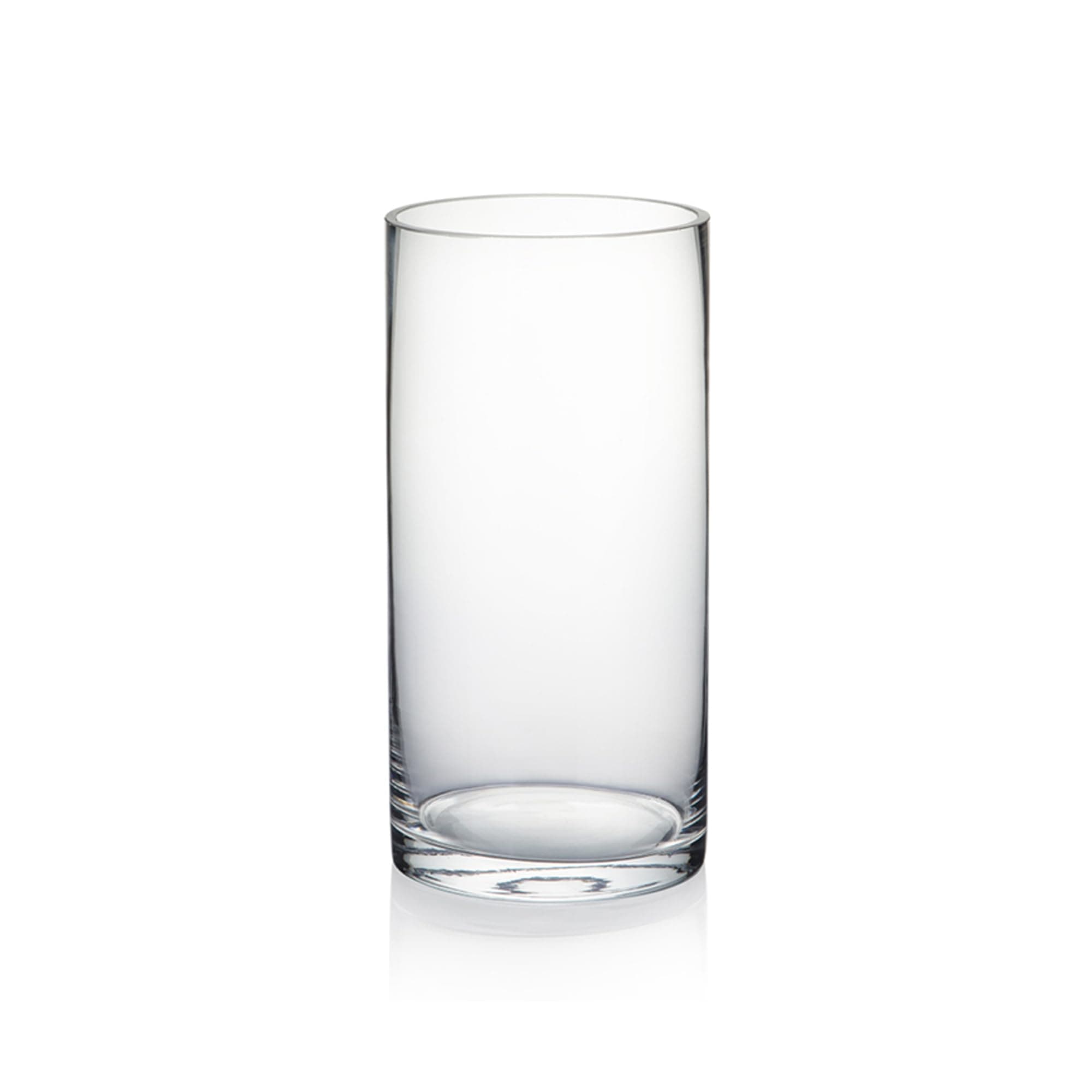 WGVI 品質 厚く重みのあるクリアシリンダーガラス花瓶、幅4インチ x 高さ8インチ、フラワーアレンジメントフローティングキャンドルホルダー、ウェディングセンターピーステラリウムプランターフローラルペンブラシストレージコンテナ、1個