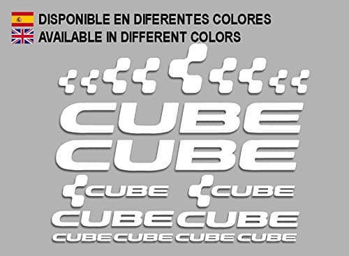 Ecoshirt AJ-K1JS-SMOC Stickers Cube F177 Vinyl Adesivi Decal Aufkleber КТесс MTB Stickers Bike, White