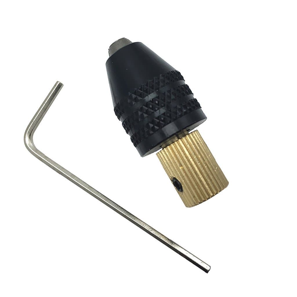 SuperCart 3.17mm Single Piece Brass Mini Drill Chuck (0.3mm-3.4mm, Fits Only 3 mm Shaft)