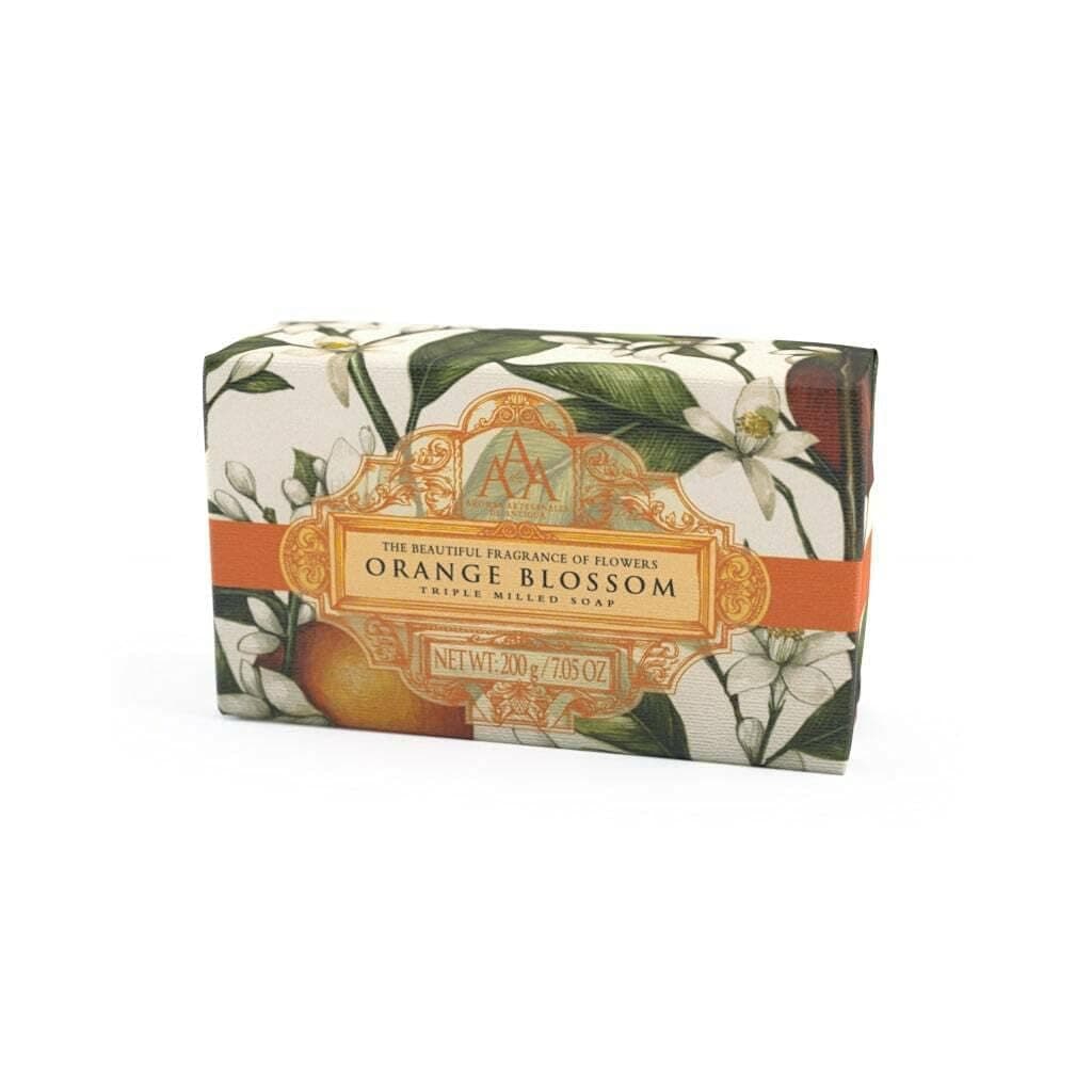 AAA DE AROMAS ARTESANALES DE ANTIGUA by Somerset Triple Milled Soap Bar, Orange Blossom, Orange, 7 Oz