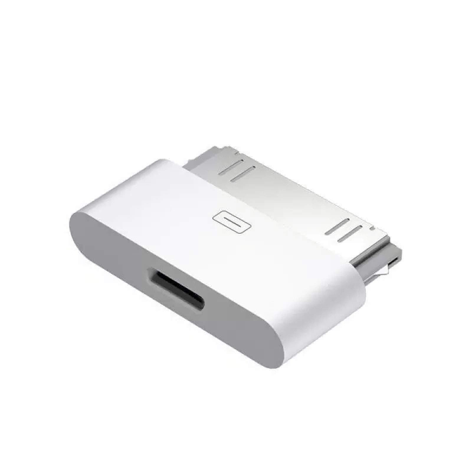 30-Pin to Lightning Adapter, ROSYCLO MFi Certified 8-Pin Female to 30 Pin Male Dock Connector iPhone Charging Sync Converter Compatible iPhone 4/4s/iPad/iPod Touch White (No Audio)