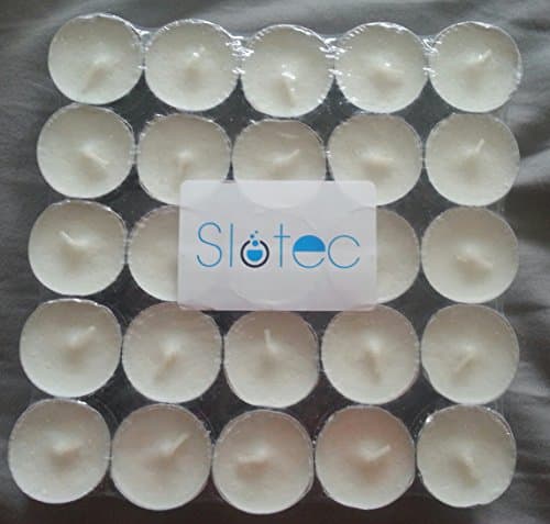 Tea Light Candle–White Unscented–Bulk Set of 50-Long Lasting Paraffin Wax Cotton Wick–4 hr Burn Time