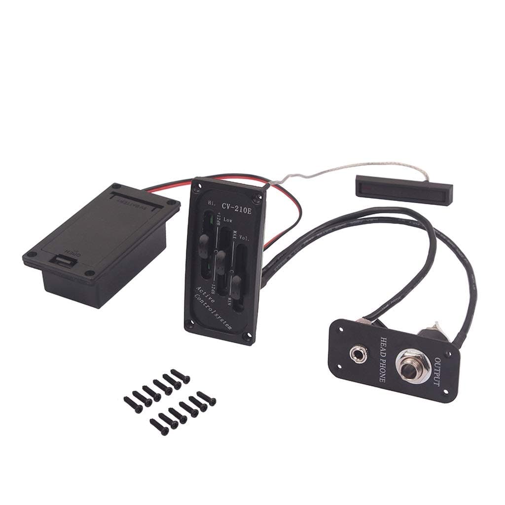 Alnicov Electric Violin Pickup Piezo Preamp Accessory With Active Tone System