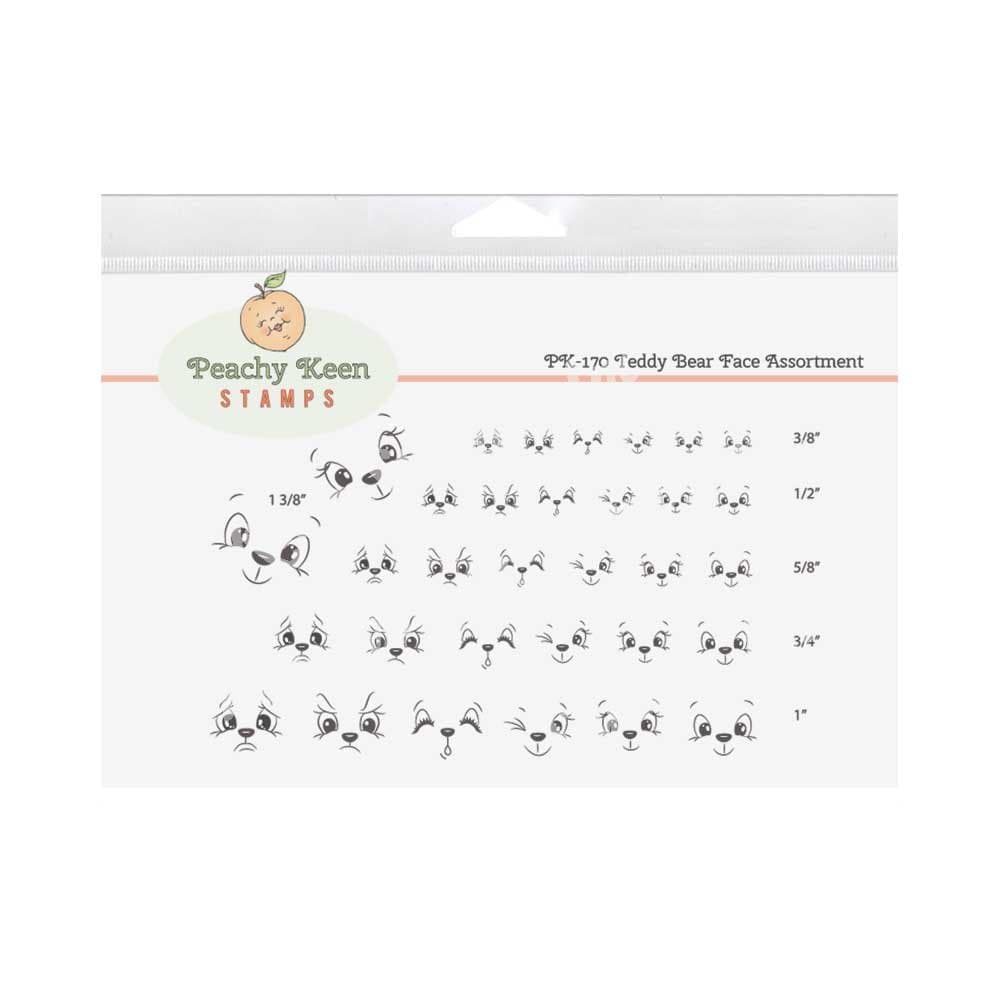 Peachy Keen Stamps Clear Face Assortment 32/Pkg-Teddy Bear