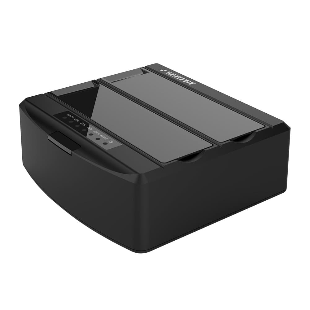 USB 3.0 to SATA Dual-Bay 2.5" or 3.5" HDD/SSD with Offline Duplicate/Clone Hard Drive Docking Station [4TB Support]